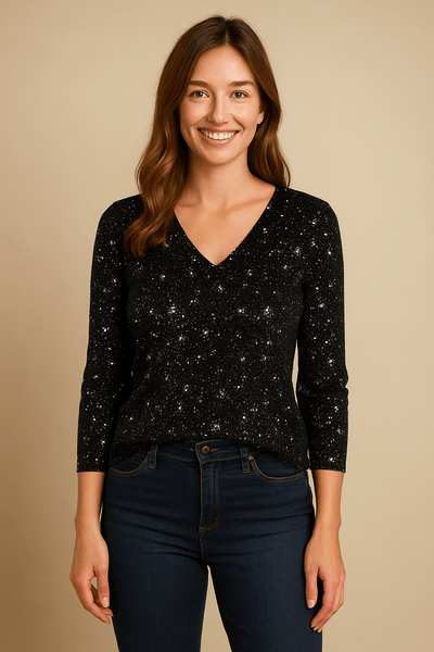 Ashford | Julia Sparkle Top – Party Vibe Essential - Ashford London Clothing
