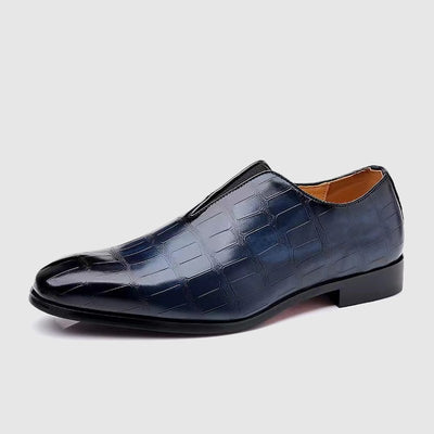 Ashford | Julian Oxford Shoes – Stone Pattern PU Leather – Round Toe Formal Elegance - Ashford London Clothing