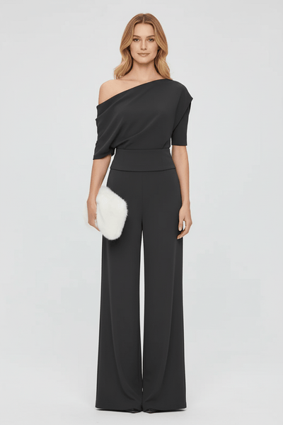 Ashford | July Elegant Spring Jumpsuit With Single Breasted Neckline - Ashford London Clothing