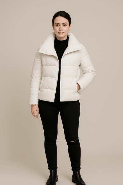 Ashford | Kerry – Women’s Quilted Padded Coat with Funnel Neck and Zip Front - Ashford London Clothing
