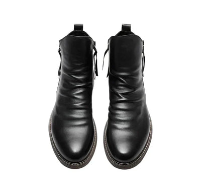 Ashford | Lachlan – Men’s Chelsea Boots with Side Zipper and Low Heel - Ashford London Clothing