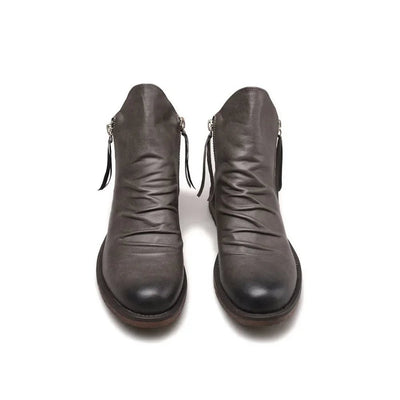 Ashford | Lachlan – Men’s Chelsea Boots with Side Zipper and Low Heel - Ashford London Clothing
