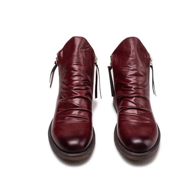 Ashford | Lachlan – Men’s Chelsea Boots with Side Zipper and Low Heel - Ashford London Clothing