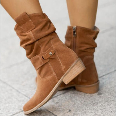 Ashford | Lana – Women’s Ankle Boots with Side Zipper – Casual Oval Toe - Ashford London Clothing