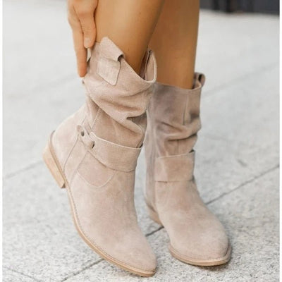 Ashford | Lana – Women’s Ankle Boots with Side Zipper – Casual Oval Toe - Ashford London Clothing