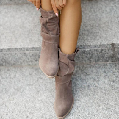 Ashford | Lana – Women’s Ankle Boots with Side Zipper – Casual Oval Toe - Ashford London Clothing