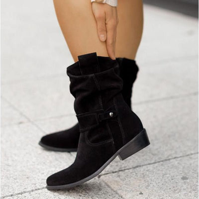 Ashford | Lana – Women’s Ankle Boots with Side Zipper – Casual Oval Toe - Ashford London Clothing
