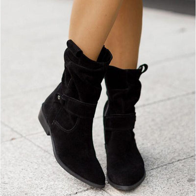 Ashford | Lana – Women’s Ankle Boots with Side Zipper – Casual Oval Toe - Ashford London Clothing