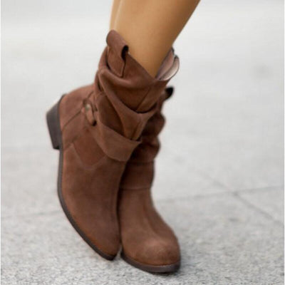 Ashford | Lana – Women’s Ankle Boots with Side Zipper – Casual Oval Toe - Ashford London Clothing