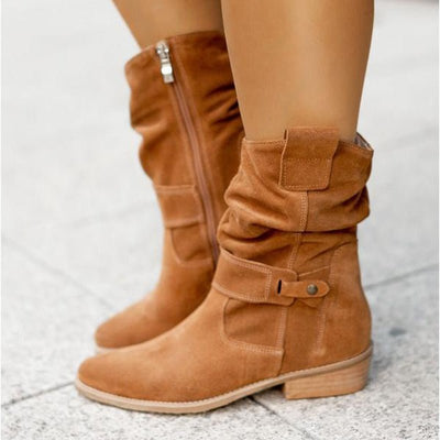 Ashford | Lana – Women’s Ankle Boots with Side Zipper – Casual Oval Toe - Ashford London Clothing