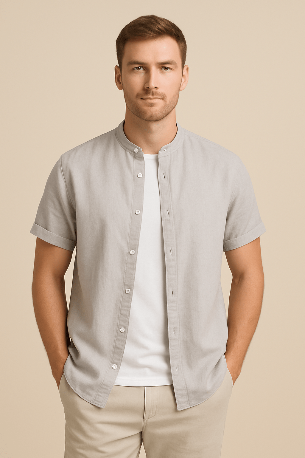 Ashford | Laurent – Men’s Long Sleeve Standard Collar Shirt – Classic Fit – Breathable Cotton Blend - Ashford London Clothing