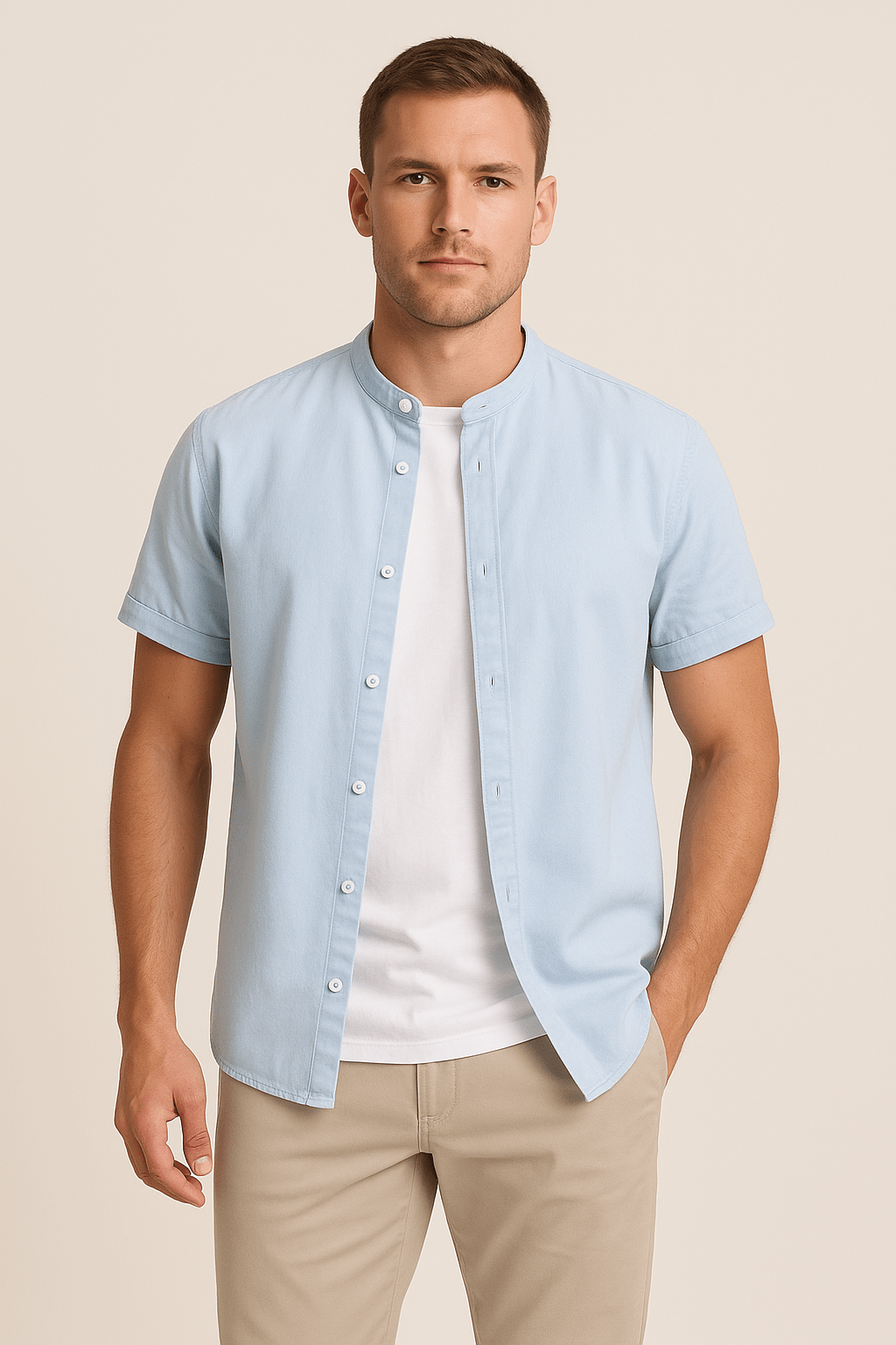Ashford | Laurent – Men’s Long Sleeve Standard Collar Shirt – Classic Fit – Breathable Cotton Blend - Ashford London Clothing
