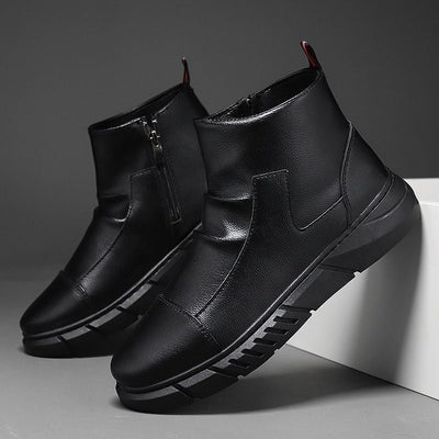 Ashford | Leif – Men’s Genuine Leather Ankle Boots with Side Zipper and Grip Sole - Ashford London Clothing
