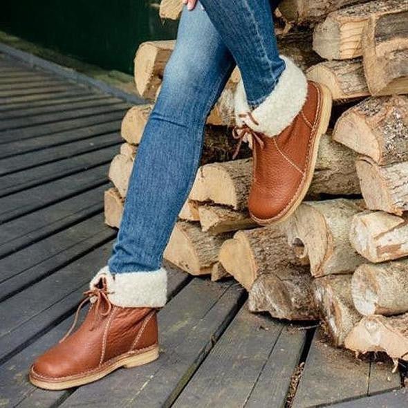 Ashford | Lesli – Women’s Leather Lace - Up Ankle Boots with 2 - Inch Heel - Ashford London Clothing