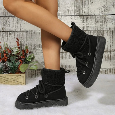 Ashford | Linnea – Women’s Fur - Trimmed Winter Ankle Boots with Non - Slip Sole - Ashford London Clothing