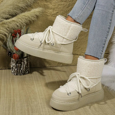 Ashford | Linnea – Women’s Fur - Trimmed Winter Ankle Boots with Non - Slip Sole - Ashford London Clothing
