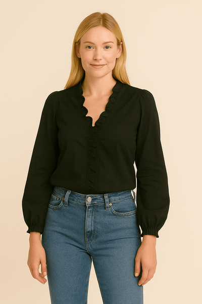 Ashford | Lola Blouse – Timeless Ruffled Charm - Ashford London Clothing