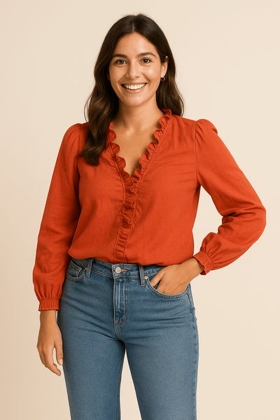 Ashford | Lola Blouse – Timeless Ruffled Charm - Ashford London Clothing