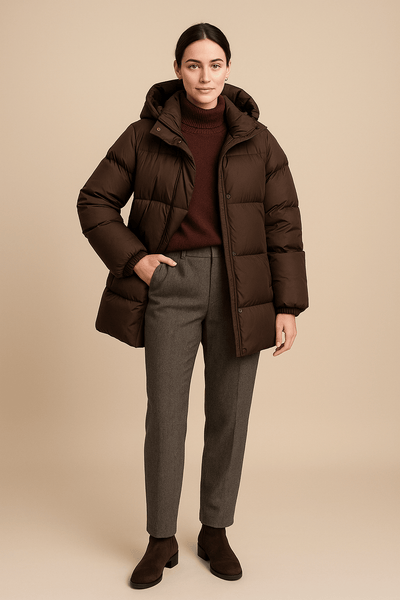 Ashford | Lorelei – Women’s Oversized Quilted Puffer Jacket with Water - Resistant Hood - Ashford London Clothing