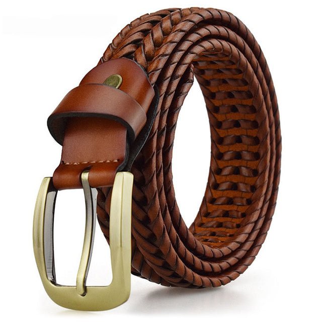 Ashford | Lucien – Men’s Leather Belt – Braided Design – Adjustable Fit – Classic Buckle Closure - Ashford London Clothing