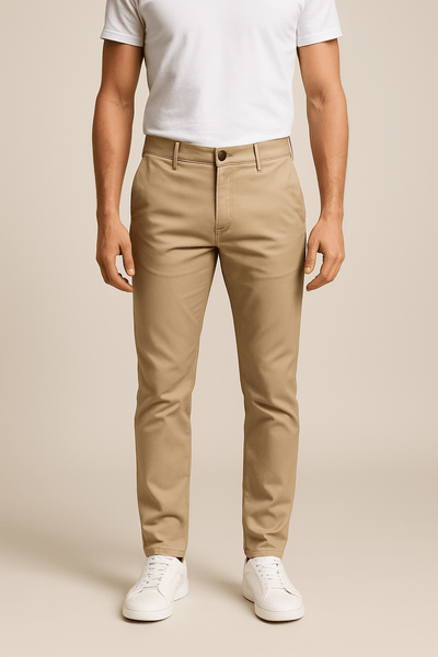 Ashford | Luke Casual Slim Straight Pants – Soft Fit with Structure - Ashford London Clothing