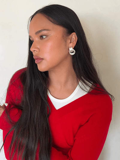 Ashford | Luna – Women’s Knot Earrings – Lightweight Hollow Design, Minimalist Chic - Ashford London Clothing