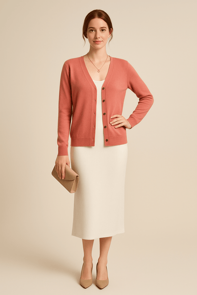Ashford | Luna – Women’s Lightweight Cotton V - Neck Cardigan - Ashford London Clothing