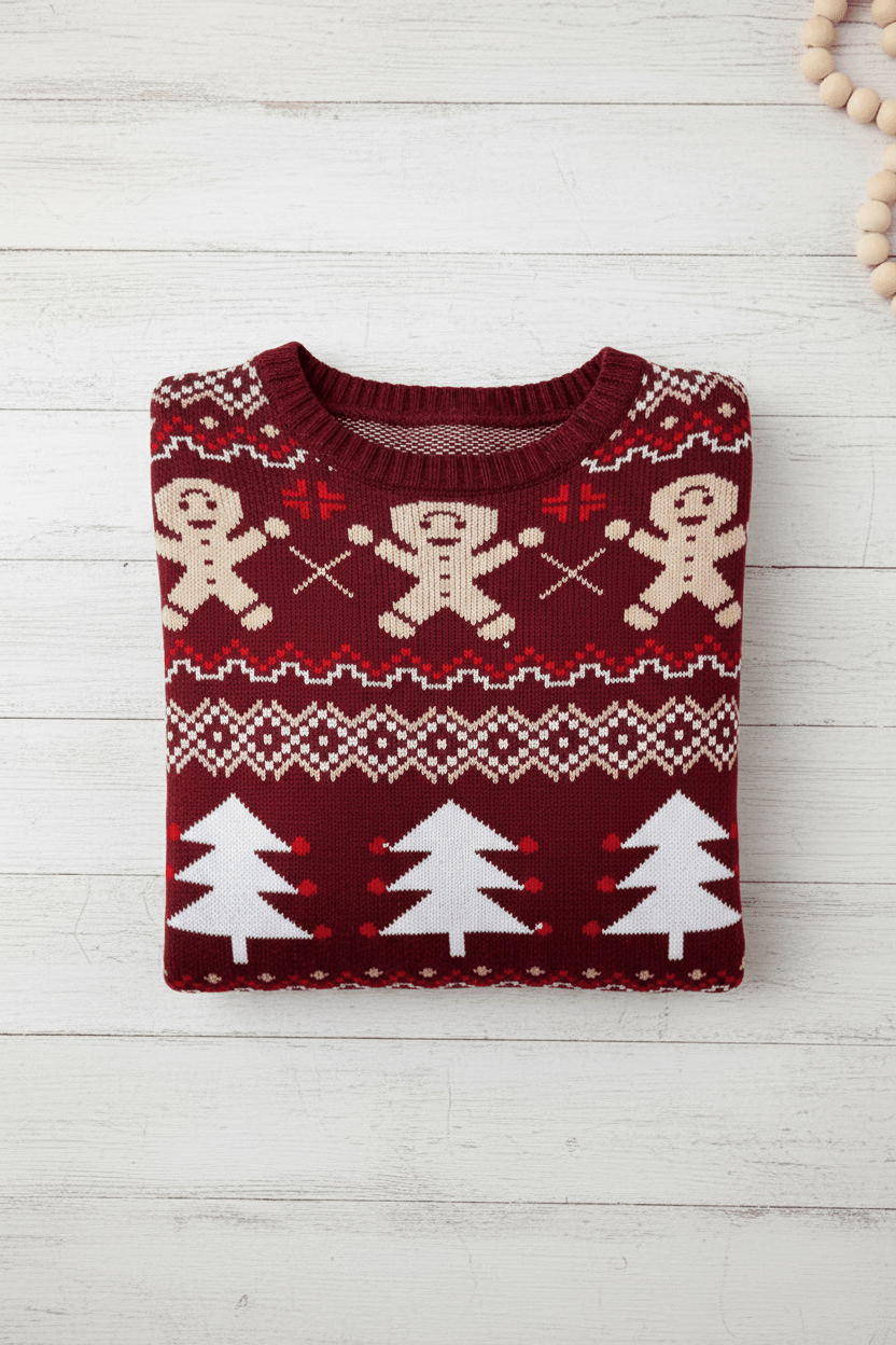 Ashford | Lune – Women’s Relaxed Jacquard Knit Sweatshirt with Holiday Pattern - Ashford London Clothing