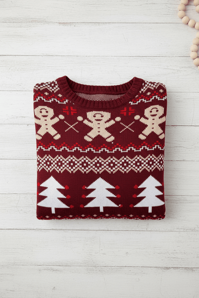 Ashford | Lune – Women’s Relaxed Jacquard Knit Sweatshirt with Holiday Pattern - Ashford London Clothing