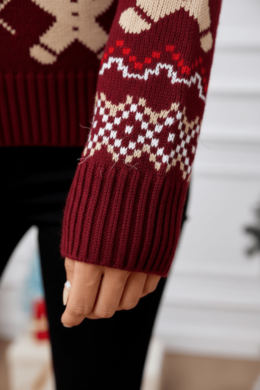 Ashford | Lune – Women’s Relaxed Jacquard Knit Sweatshirt with Holiday Pattern - Ashford London Clothing