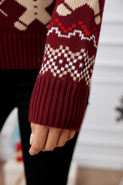 Ashford | Lune – Women’s Relaxed Jacquard Knit Sweatshirt with Holiday Pattern - Ashford London Clothing