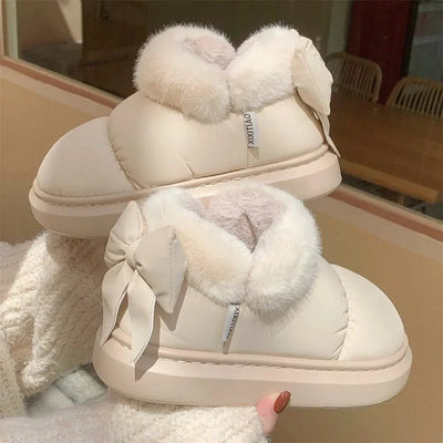 Ashford | Lysandra – Women’s Bow Detail Boots – Fur Lined & Thick Sole - Ashford London Clothing