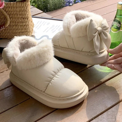 Ashford | Lysandra – Women’s Bow Detail Boots – Fur Lined & Thick Sole - Ashford London Clothing