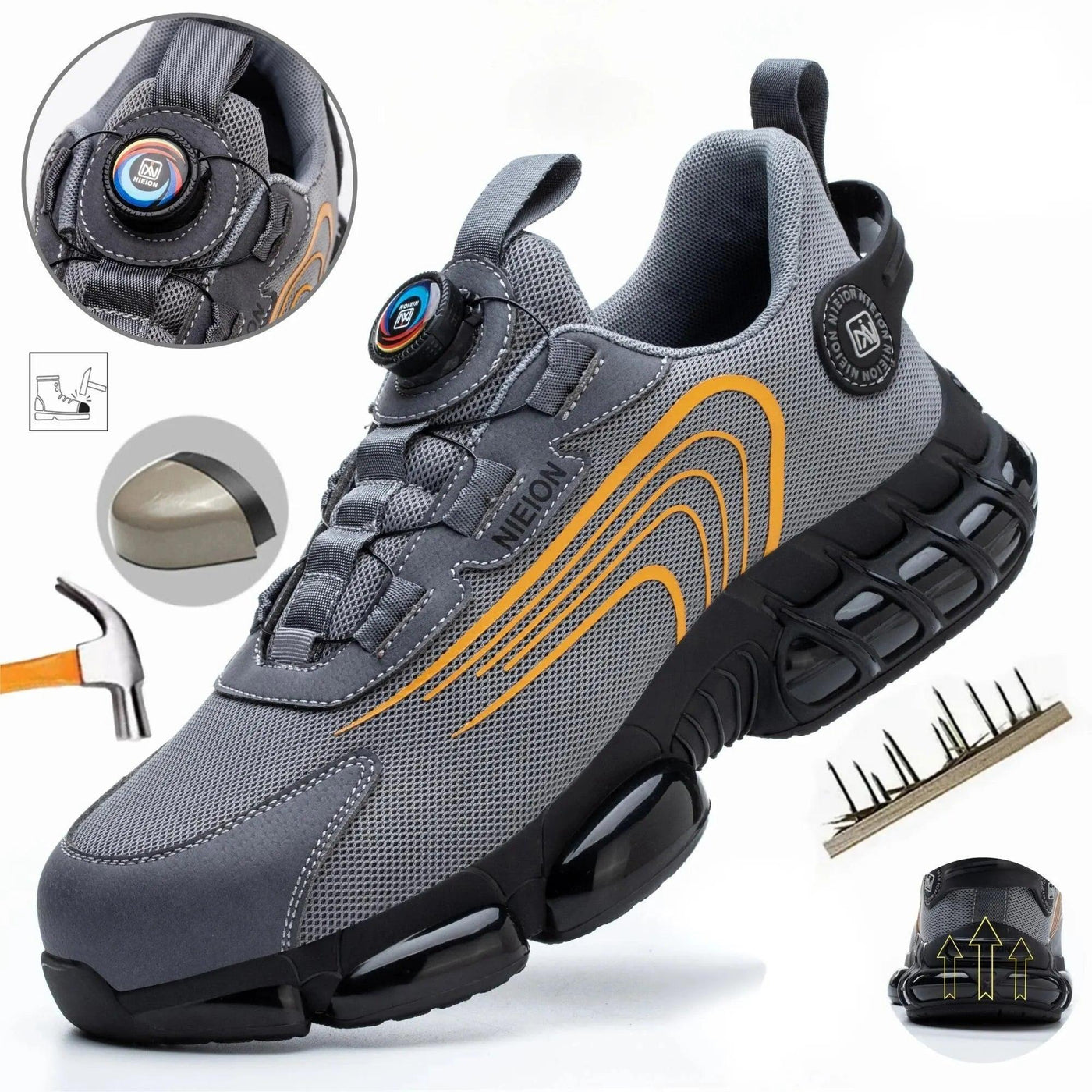 Ashford | Magnus – Men’s Safety Work Shoes with Steel Toe & Rotating Buckle - Ashford London Clothing