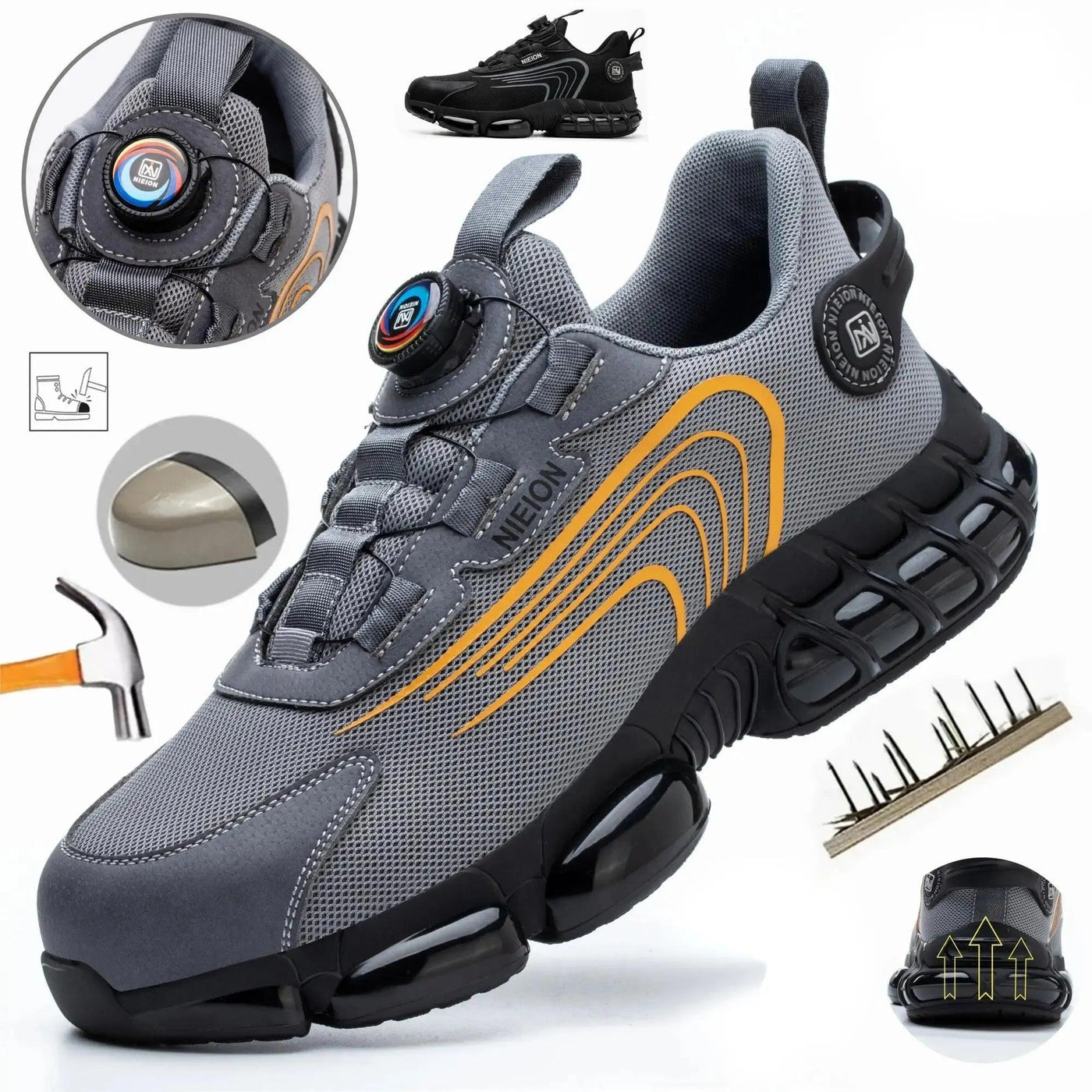 Ashford | Magnus – Men’s Safety Work Shoes with Steel Toe & Rotating Buckle - Ashford London Clothing
