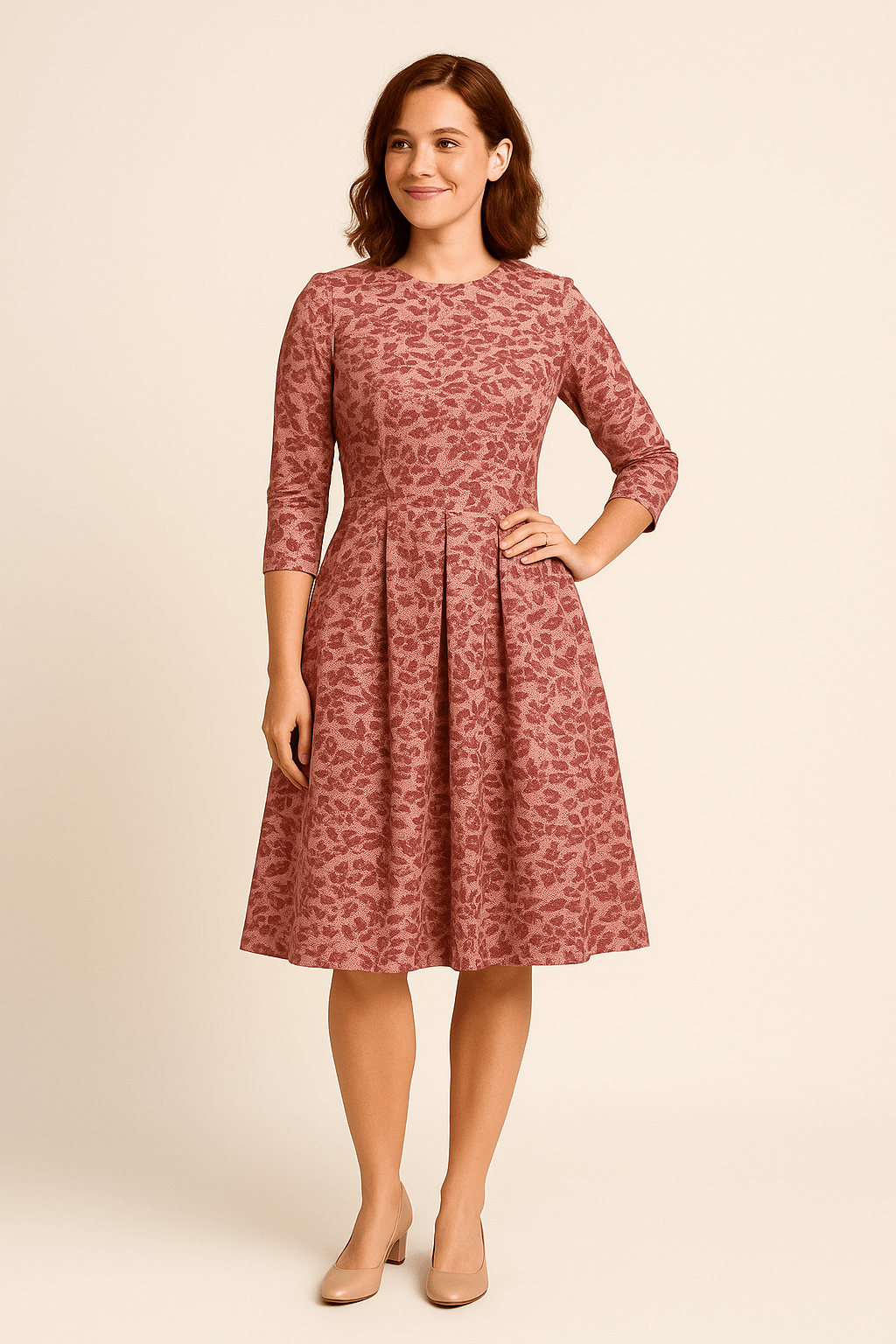 ASHFORD | Malia Women's A - Line Dress - Floral Print Elegant Style - Ashford London Clothing