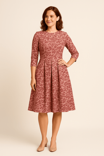 ASHFORD | Malia Women's A - Line Dress - Floral Print Elegant Style - Ashford London Clothing