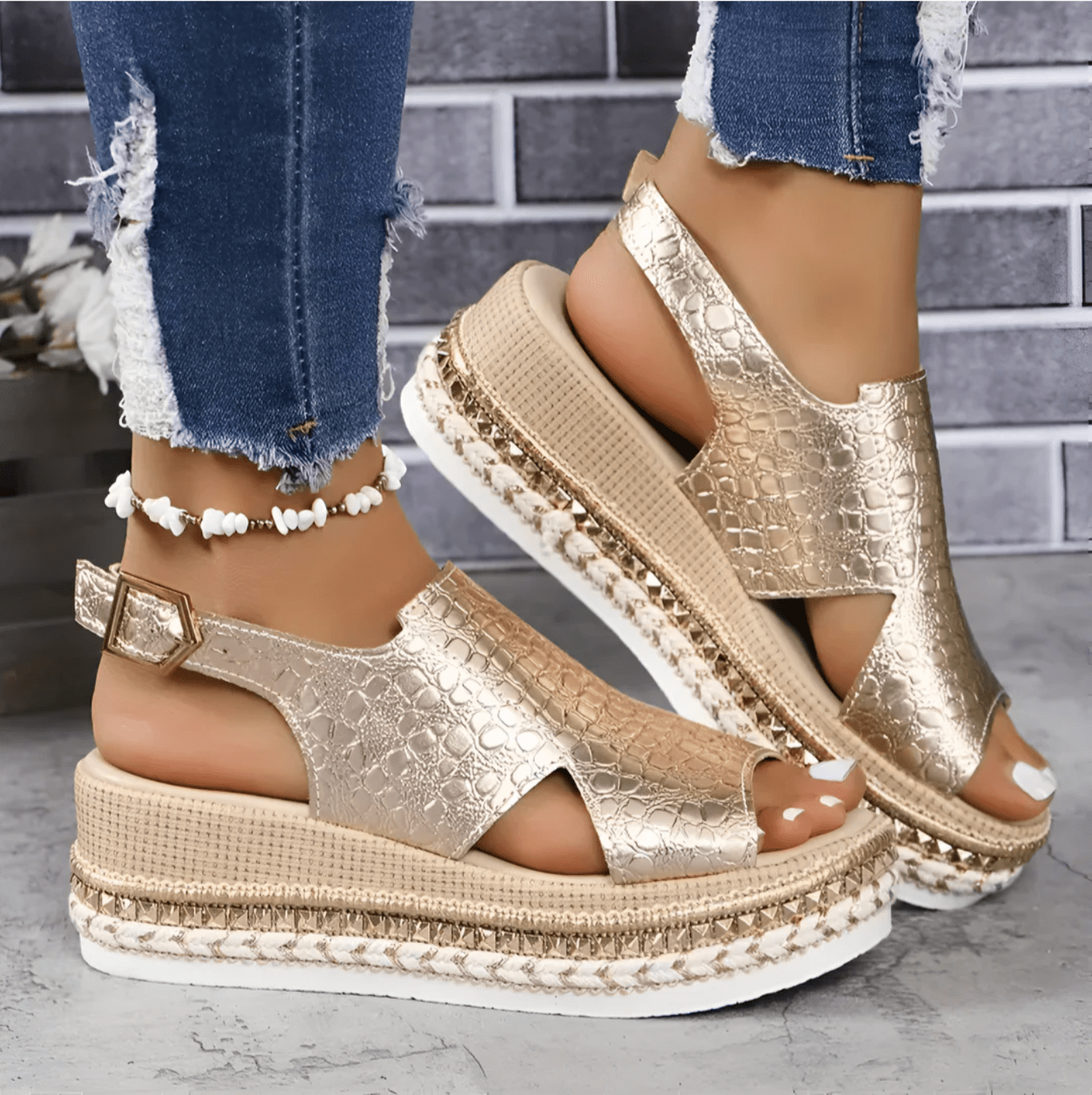 Ashford | Manon – Women’s Platform Sandals – Orthopedic Support – Slingback Strap - Ashford London Clothing
