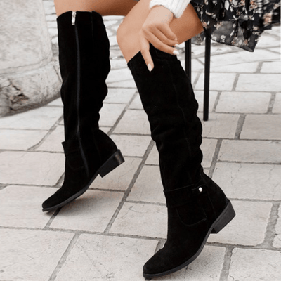 Ashford | Maren – Women’s Knee - High Suede Boots with Side Zip & Cushioned Insole - Ashford London Clothing