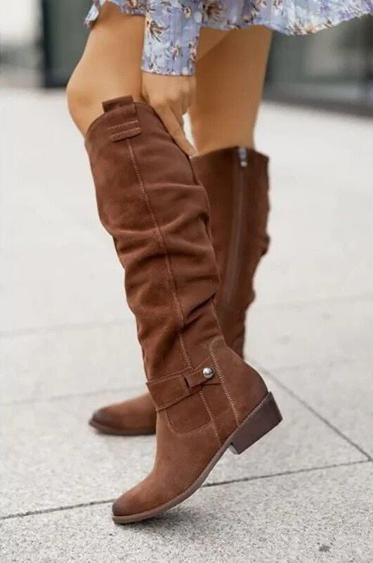 Ashford | Maren – Women’s Knee - High Suede Boots with Side Zip & Cushioned Insole - Ashford London Clothing