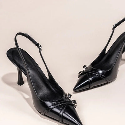 Ashford | Margaux Women’s Slingback Heels – Pointed Toe – Buckle Detail – Stiletto - Ashford London Clothing