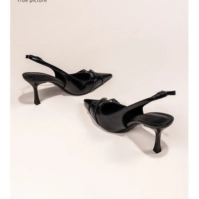 Ashford | Margaux Women’s Slingback Heels – Pointed Toe – Buckle Detail – Stiletto - Ashford London Clothing