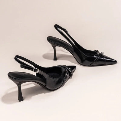 Ashford | Margaux Women’s Slingback Heels – Pointed Toe – Buckle Detail – Stiletto - Ashford London Clothing