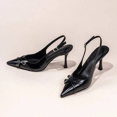 Ashford | Margaux Women’s Slingback Heels – Pointed Toe – Buckle Detail – Stiletto - Ashford London Clothing