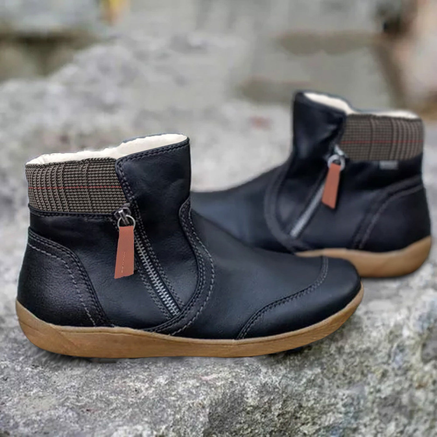 Ashford | Maribel – Women’s PU Leather Ankle Boots with Side Zip & Structured Fit - Ashford London Clothing