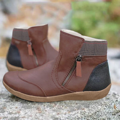 Ashford | Maribel – Women’s PU Leather Ankle Boots with Side Zip & Structured Fit - Ashford London Clothing