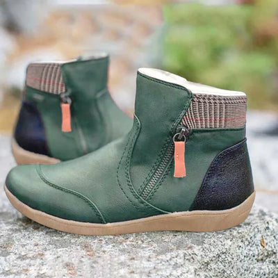 Ashford | Maribel – Women’s PU Leather Ankle Boots with Side Zip & Structured Fit - Ashford London Clothing
