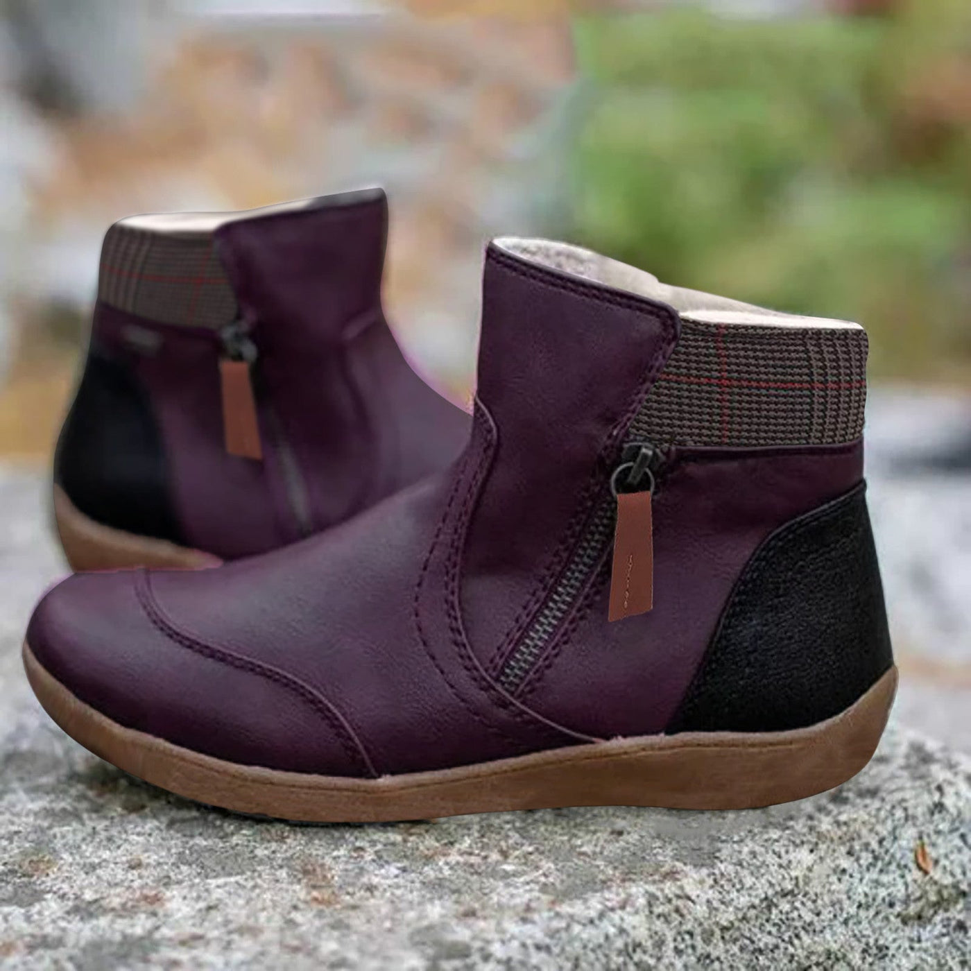 Ashford | Maribel – Women’s PU Leather Ankle Boots with Side Zip & Structured Fit - Ashford London Clothing