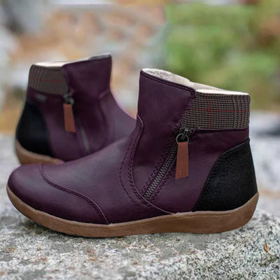 Ashford | Maribel – Women’s PU Leather Ankle Boots with Side Zip & Structured Fit - Ashford London Clothing