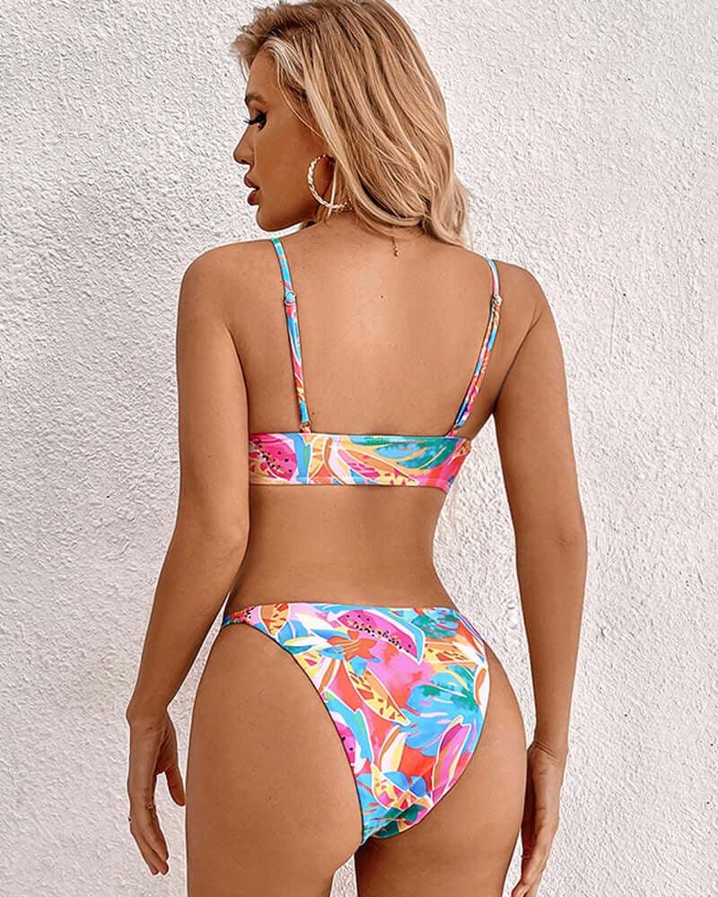 Ashford | Mariela – Women’s Tropical Print Bikini Set – Adjustable Straps – Quick - Dry Fabric - Ashford London Clothing